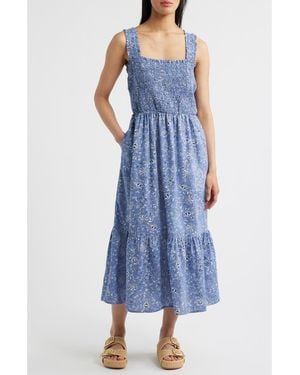Beach Lunch Lounge Elissa Print Sundress - Blue