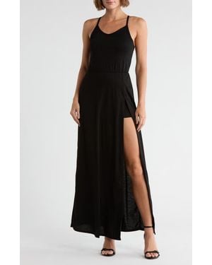 Go Couture Sleeveless Maxi Dress - Black