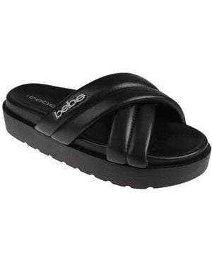 Bebe Platform Slide Sandal - Black