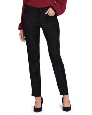 NYDJ Sheri Slim Faux Suede Pants - Black