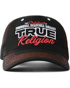 True Religion Embroidered Logo Baseball Cap - Black
