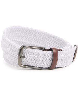 Original Penguin Classic Stretch Woven Belt - White