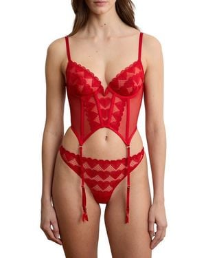 Etam Desir Heart Embroidered Bustier