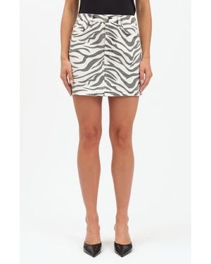 DAZE Stash Denim Miniskirt - Multicolor