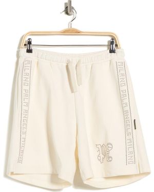 Palm Angels Studded Drawstring Shorts - Natural