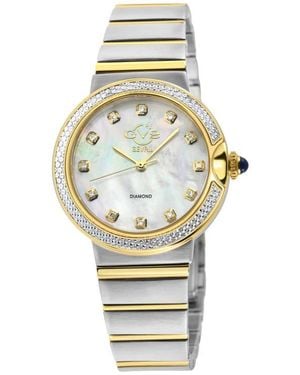 Gevril Sorrento Diamond Two-Tone Bracelet Watch, 32Mm - Metallic