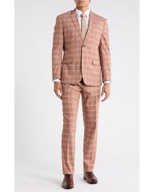Gino Vitale Slim Fit Plaid Stretch Two-Piece Suit - Multicolor