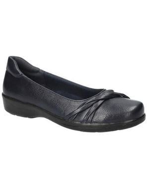 Easy Street Paulie Faux Leather Flat - Blue