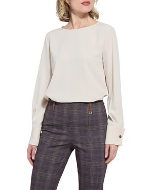 Lyssé Talita French Cuff Top - Gray