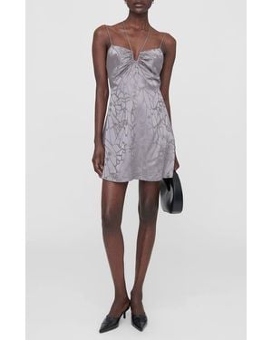 Anine Bing Papillon Silk Jacquard Minidress - Multicolor
