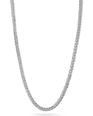 Glaze Jewelry Sterling Square Wheat Chain Necklace - Metallic