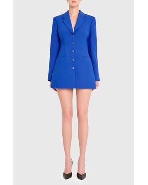 Amanda Uprichard Peralta Blazer Romper - Blue