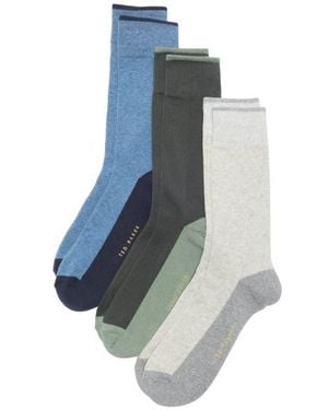 Ted Baker Assorted 3-Pack Crew Socks - Blue