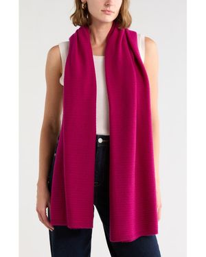 Nordstrom Cashmere Rib Scarf - Red