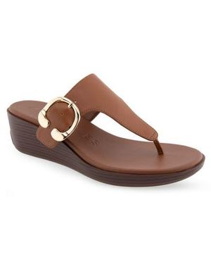 Aerosoles Izola Wedge Sandal - Brown