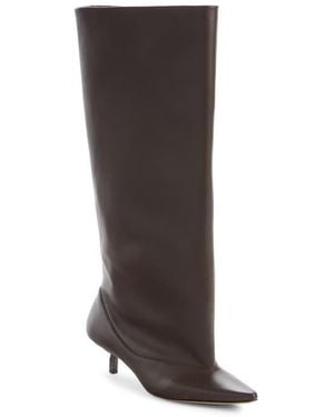 Jacquemus Les Bottes Tourni Leather Bootie - Brown
