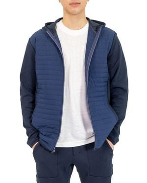 PINOPORTE Stretch Cotton Blend Windbreaker Jacket - Blue