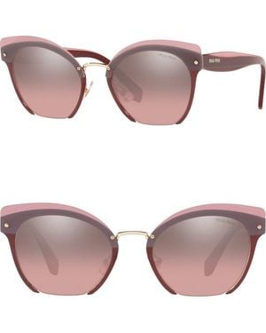 Miu Miu 53Mm Cat Eye Sunglasses - Brown