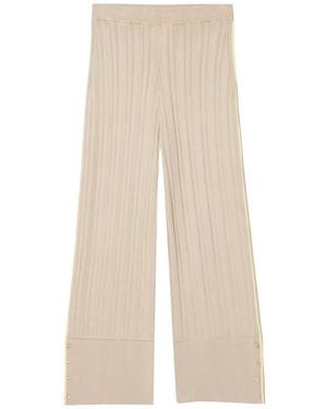 3.1 Phillip Lim Wide Leg Rib Knit Pants - Natural