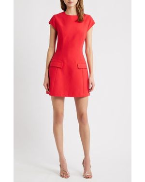 Lucy Paris Marie Cap Sleeve Minidress - Red