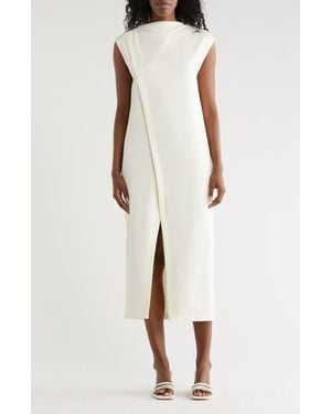 AREA STARS Gavi Crossover Column Dress - Natural
