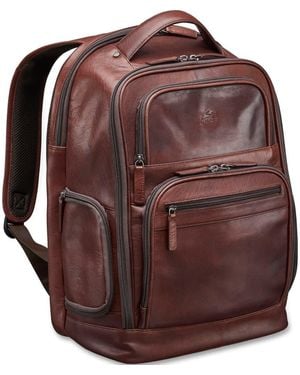 Mancini Rfid 15.6-Inch Laptop Backpack - Brown