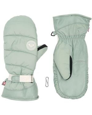 Roxy Chloe Kim Water Repellent Ski Mittens - Green