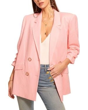 Ramy Brook Gianni Double Breasted Blazer - Pink