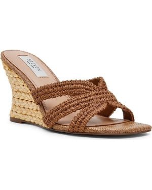 Steven New York Winona Wedge Sandal - Brown