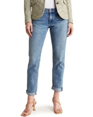 Rag & Bone Dre Low Rise Cuffed Slim Boyfriend Jeans - Blue