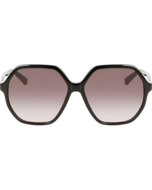 Longchamp 58Mm Le Pliage Modified Rectangle Sunglasses - Brown