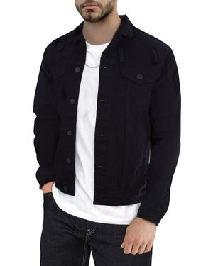 Xray Jeans Slim-Fit Washed Denim Jacket - Blue