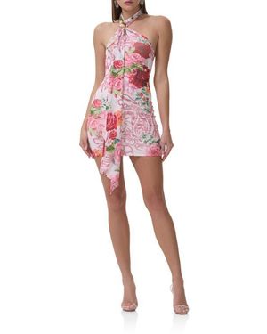 AFRM Brylee Halter Neck Minidress - Red