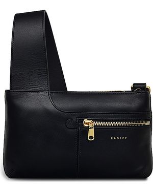 Radley Pockets Mini Zip Leather Crossbody Bag - Blue