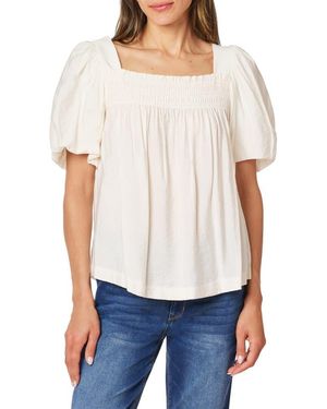 Angels Forever Young Phoenix Bubble Sleeve Top - White