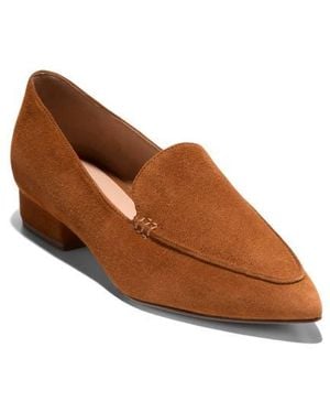 Cole Haan Valantina Pointed Toe Loafer - Brown