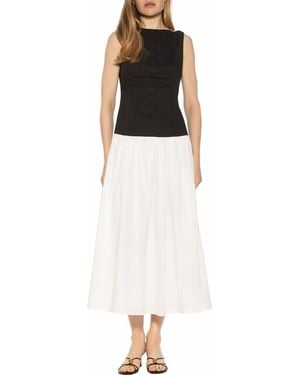 Alexia Admor Solenne Mixed Media Dress - Black