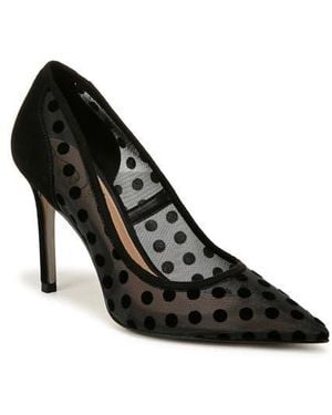 Sam Edelman Embellished Mesh Pointed Toe Pumps - Black