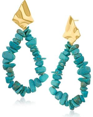 Jardin Slice Faux Drop Earrings - Blue