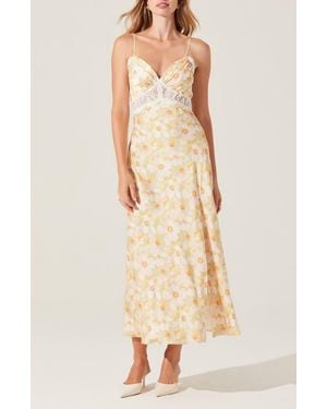 Astr Ivanna Floral Slipdress - Natural
