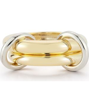 Sphera Milano 14K Plate Mixed Metal Band Ring - Metallic