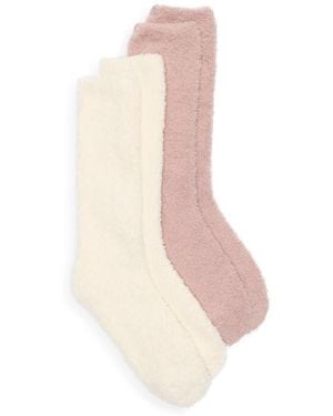 Barefoot Dreams 2-Pack Cozychic Socks - Pink