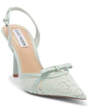 Steve Madden Sereena Lace Slingback Pump - White