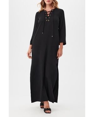 Trina Turk Catamaran Long Sleeve Dress - Black