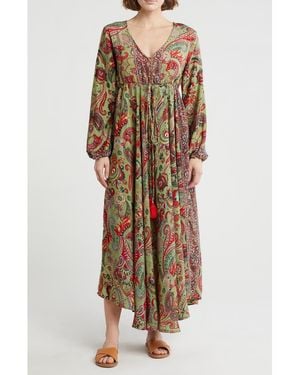 La Fiorentina Abstract Cover-Up Beach Dress - Green