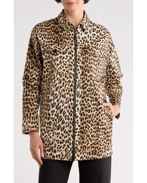 Longchamp Leopard Print Cotton Jacket - Natural