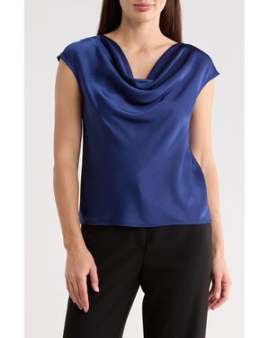 Gemma Jane Cowl Neck Top - Blue