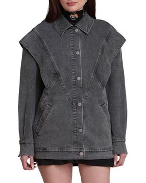 Avec Les Filles Oversize Seamed Jacket - Gray