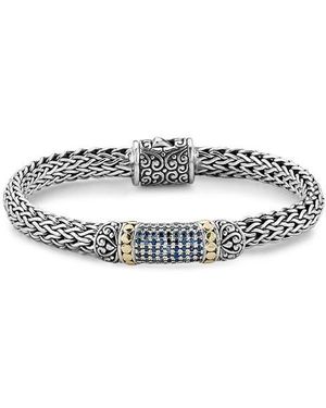Samuel B. Semiprecious Stone Textured Bangle Bracelet - Multicolor