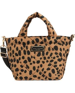 Marc Jacobs The Mini Cheetah Quilted Nylon Tote - Brown